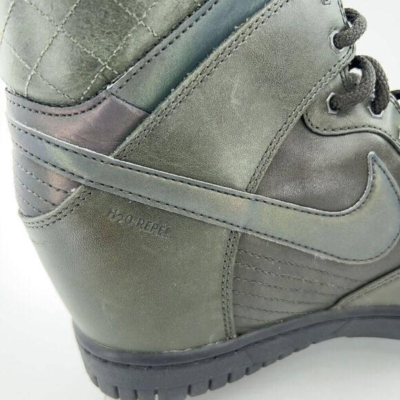 Nike Dunk Sky Hi Hidden Wedge Sneaker boot 2.0 Women Size 9 Green Water Repel - Picture 12 of 16